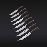 Damascus Steel Steak Knife Set, 8-pc (Espresso)